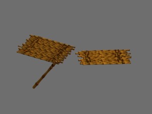 game model - campanula island scene - bamboo struc 3D Model