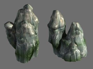 game model - campanula island scene - mountain sto 3D Model