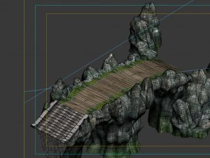 game model - campanula island scene - mountain sto 3D Model