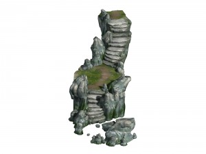 game model - campanula island scene - mountain sto 3D-Modell