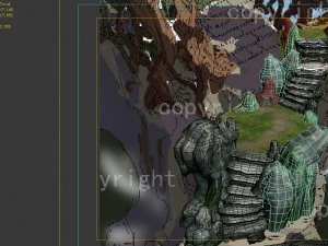 game model - campanula island scene - mountain sto 3D Model