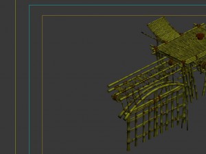 game model - campanula island scene - wooden door Modelo 3D
