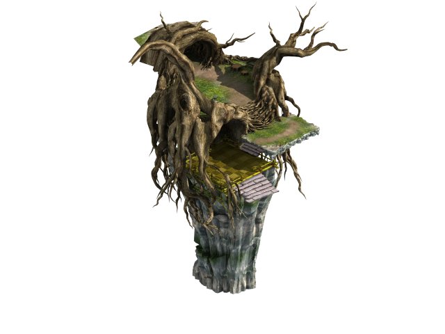 game model - campanula island scenes - the cliff s 3D Model .c4d .max .obj .3ds .fbx .stl .blend 