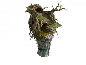 oyun modeli - &ccedil;an &ccedil;i&ccedil;eği adası sahneleri - u&ccedil;urumlar 3D Model