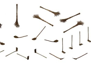 game model - prairie scene - agricultural tools 01 3D Model