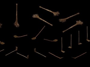 game model - prairie scene - agricultural tools 01 3D Model