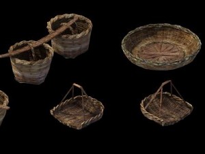 game model - prairie scene - agricultural tools of Modello 3D