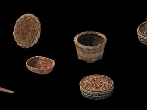 game model - prairie scene - agricultural tools of 3D Model
