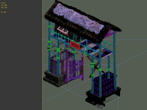 game model - prairie scene - black wind village ga 3D Model