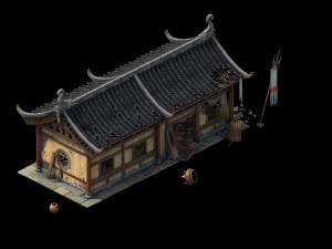 game model - prairie scene - broken temple 01 3D 모델