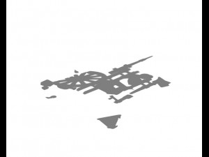 game model - prairie scene - broken wheel 02 01 3D मॉडल