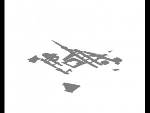 game model - prairie scene - broken wheel 02 01 3D मॉडल
