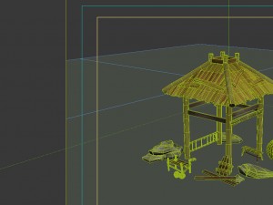 game model - prairie scene - gazebo 02 01 Model 3D