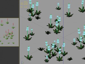 game model - prairie scene - grass 03 01 Model 3D