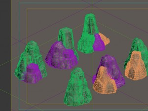 game model - prairie scene - grass stone 01 3Dモデル