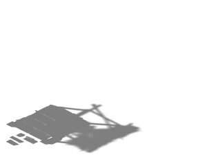 game model - prairie scene - long tree gazebo 01 3D Model
