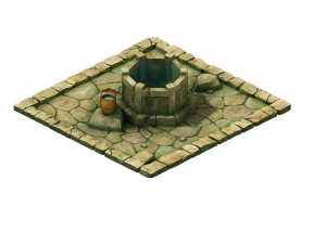 game model - prairie scene - wells 01 3D मॉडल