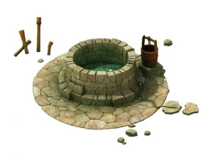 게임 모델 - 초원 장면 - 우물 02 01 3D 모델