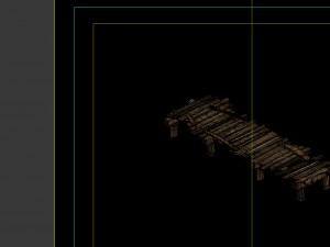 game model - prairie scene - wooden bridge 01 3D Model