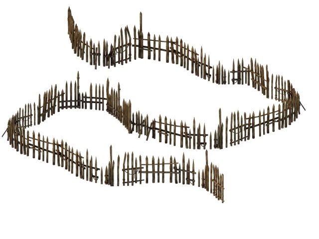 game model - prairie scene - wooden fence fence fe 3D 模型 .c4d .max .obj .3ds .fbx .stl .blend 
