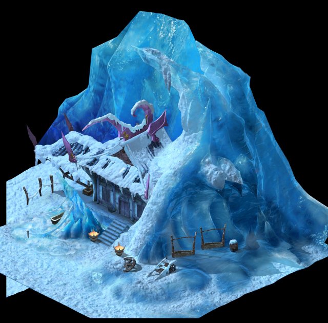 game model - snow - building a house 01 3D मॉडल .c4d .max .obj .3ds .fbx .stl .blend 