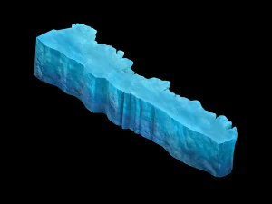 model permainan - salju - tebing 003 01 Model 3D