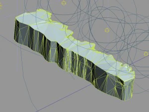 game model - snow - cliff 003 01 3D Model
