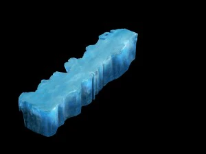 игровая модель - снег - скала 004 01 3D Модель