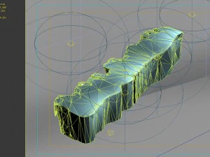 game model - snow - cliff 004 01 3D Model