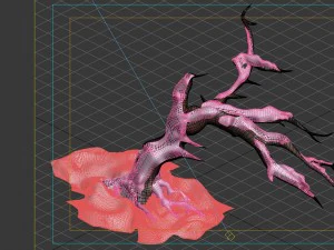 game model - snow - crippled trees 02 01 3D Model