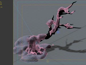 game model - snow - crippled trees 03 01 3D Model