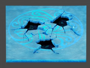 game model - snow - ice cave 01 Model 3D