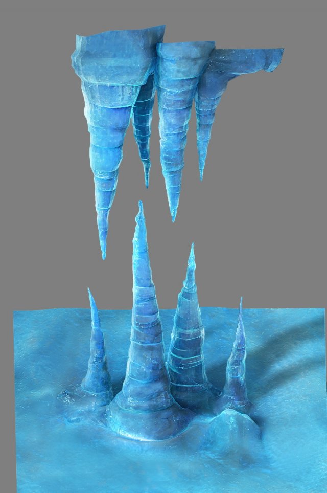 game model - snow - ice shoots 01 Model 3D .c4d .max .obj .3ds .fbx .stl .blend 