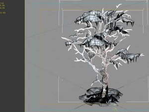 game model - snow - ice with maple 01 3D Model