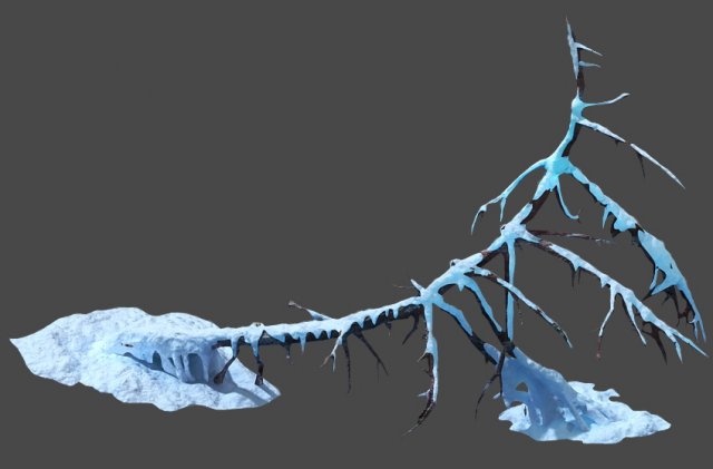 game model - snow - ice with maple 02 01 3D Model .c4d .max .obj .3ds .fbx .stl .blend 