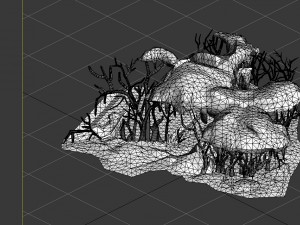 game model - snow - low shrubs 01 3D 模型