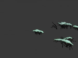 game model - snow - tree 01 3D Model