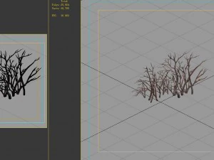 game model - snow - vegetation 01 3D Model
