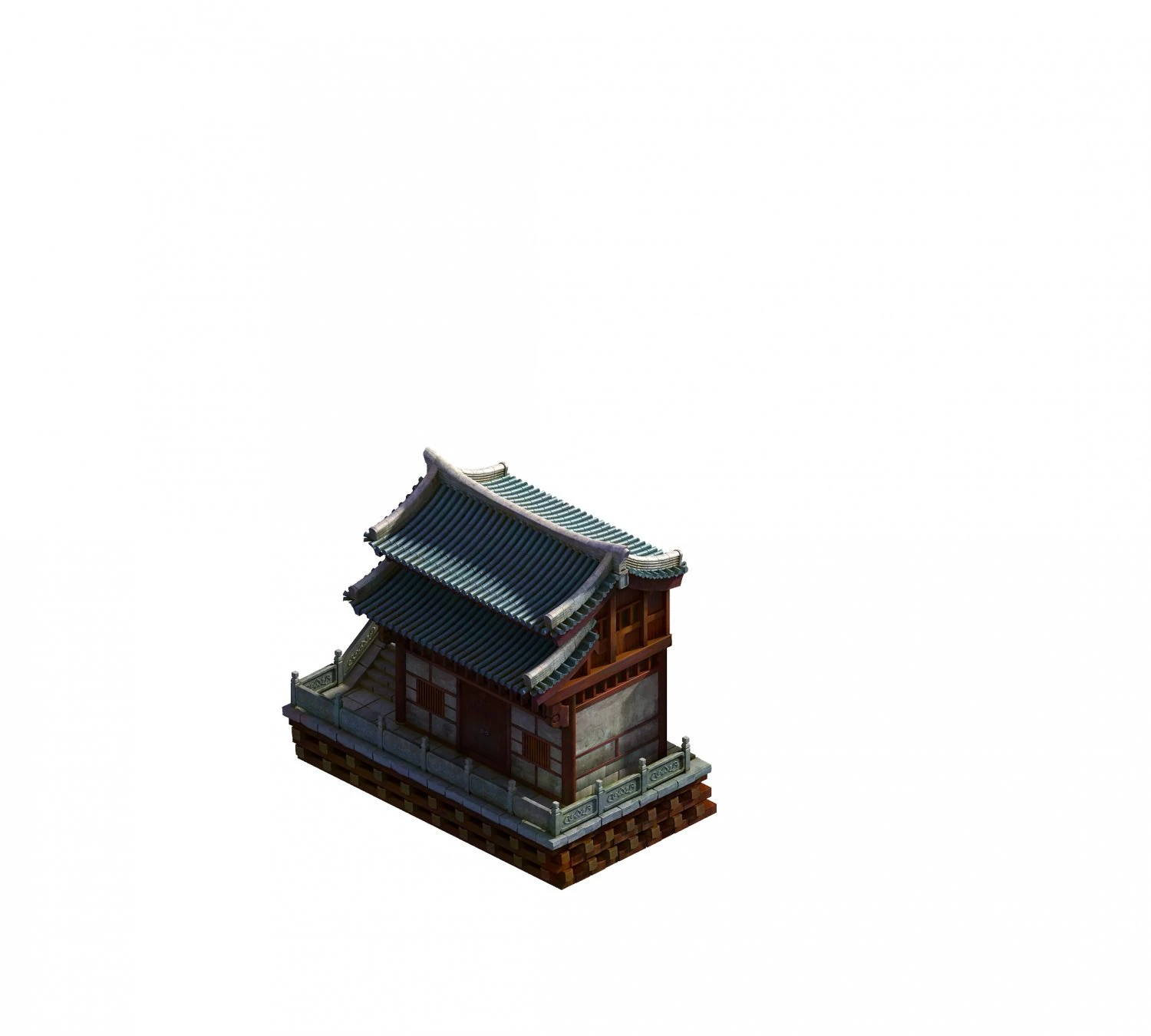 game model - taoist comprehension scene - diarrhea 3D Model .c4d .max .obj .3ds .fbx .stl .blend