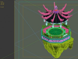 game model - taoist comprehension scene - floating Modèle 3D