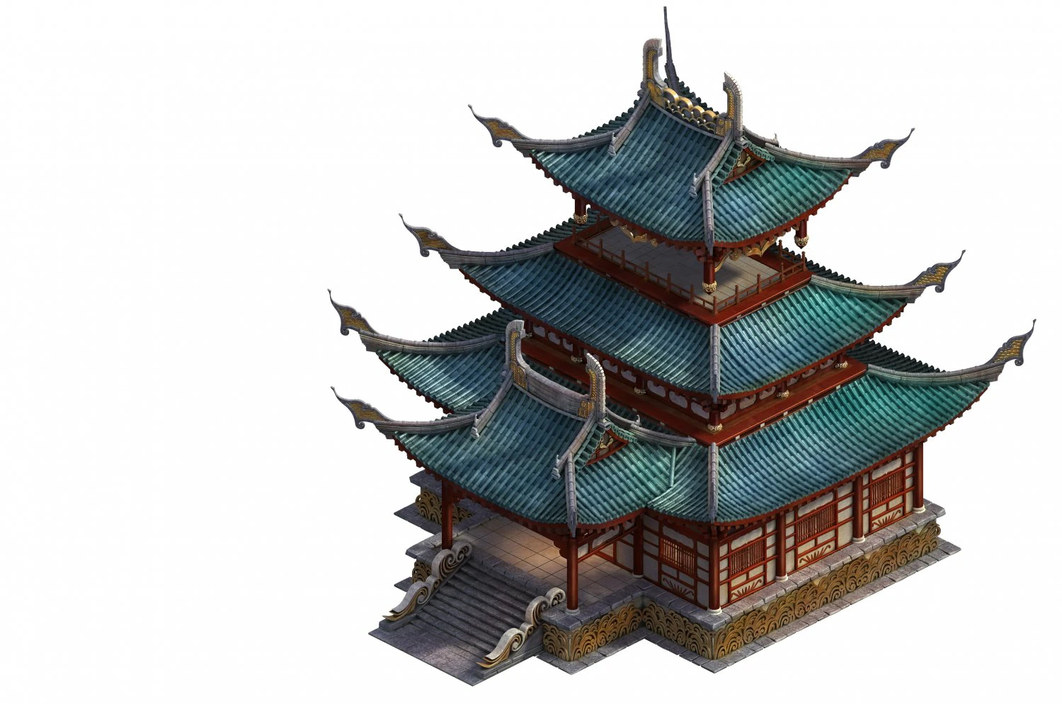 game model - taoist comprehension scene - martial 3D Model .c4d .max .obj .3ds .fbx .stl .blend