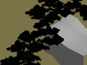 game model - taoist comprehension scene - pine 01 3D Model
