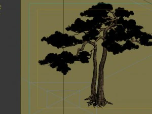 game model - taoist comprehension scene - pine 03 3D Model