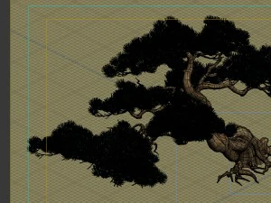 game model - taoist comprehension scene - pine 04 3D Model