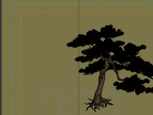 game model - taoist comprehension scene - pine 06 3D Model
