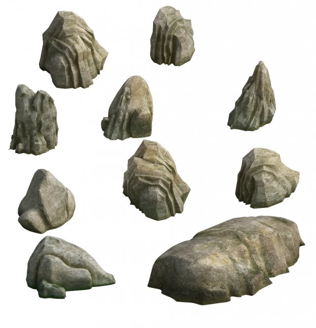 game model - taoist comprehension scene - small st 3D 모델 .c4d .max .obj .3ds .fbx .stl .blend 