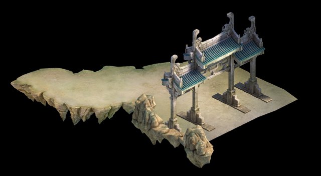 game model - taoist comprehension scene - taoist g 3D Model .c4d .max .obj .3ds .fbx .stl .blend 