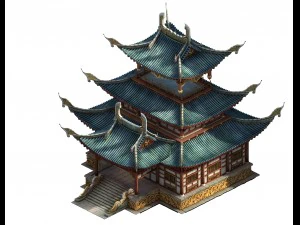 spelmodel - tao&iuml;stische begripssc&egrave;ne - toren te 3D Model