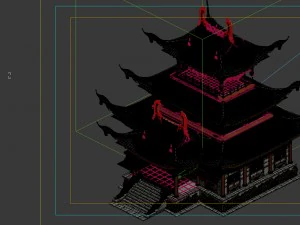 game model - taoist comprehension scene - tower te 3D Model