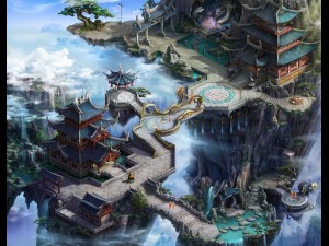 game model - taoist comprehension scene - tower te 3D-Modell